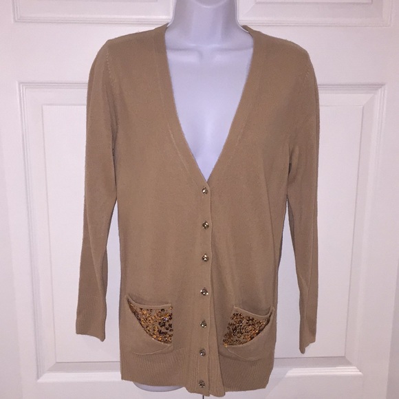 Joan Boyce Ladies Cardigan Sweater Camel Color Size XS - Picture 1 of 14